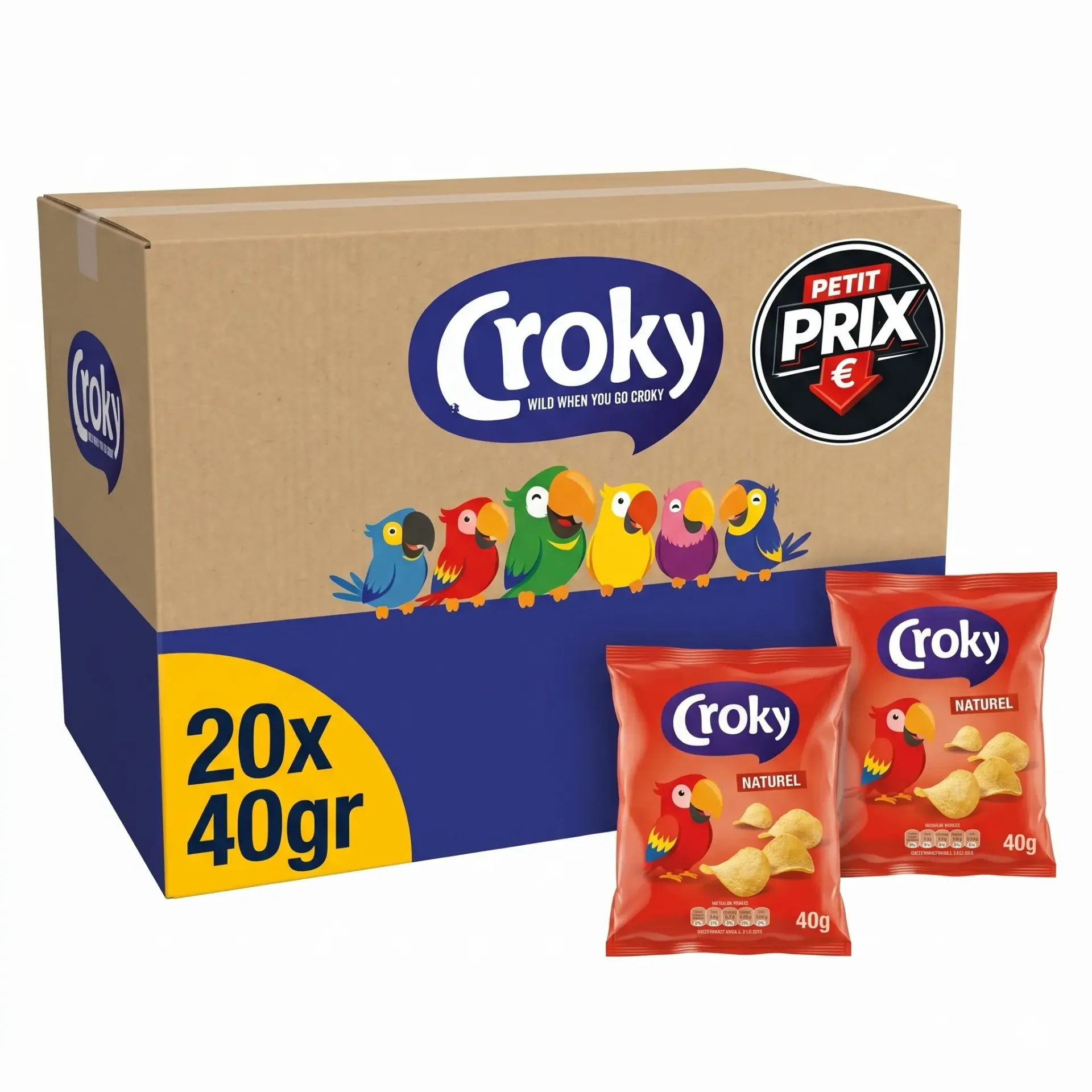Croky Naturel Chips 20x40 Gr