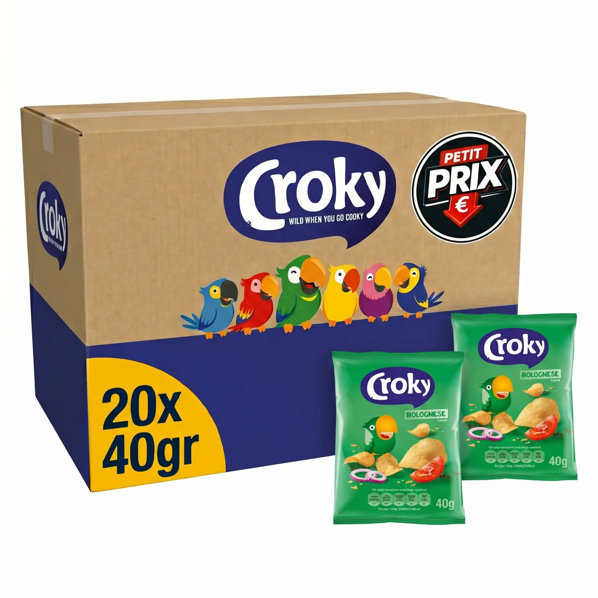 [CRO003] Croky Bolognese Chips 20x40 Gr