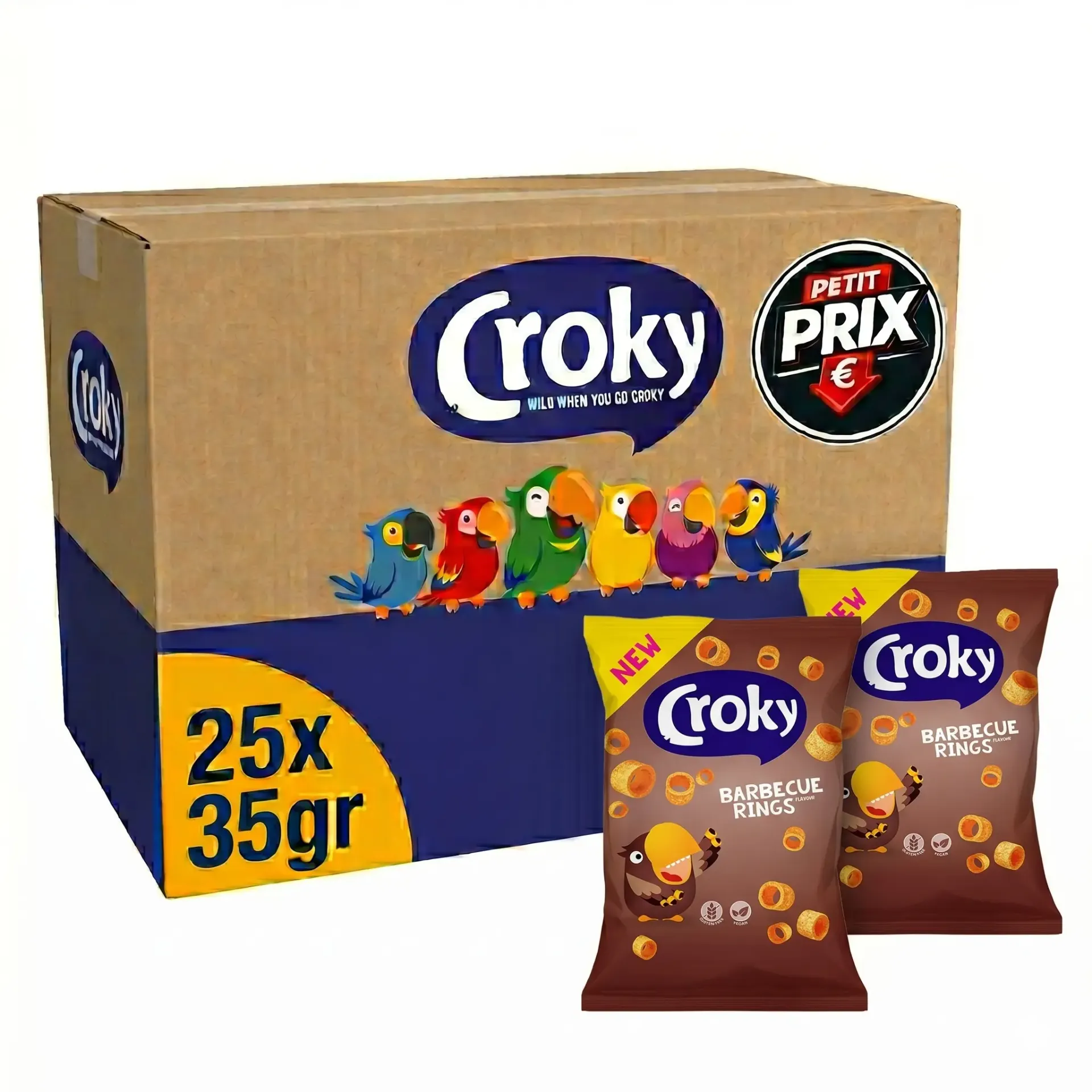 [CRO006] Croky Barbecue Rings Chips 25x35 Gr