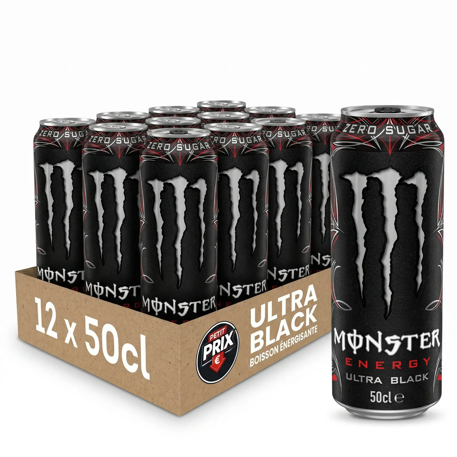[MON013] Monster Ultra Black Zero Sugar Canette 12x50 Cl