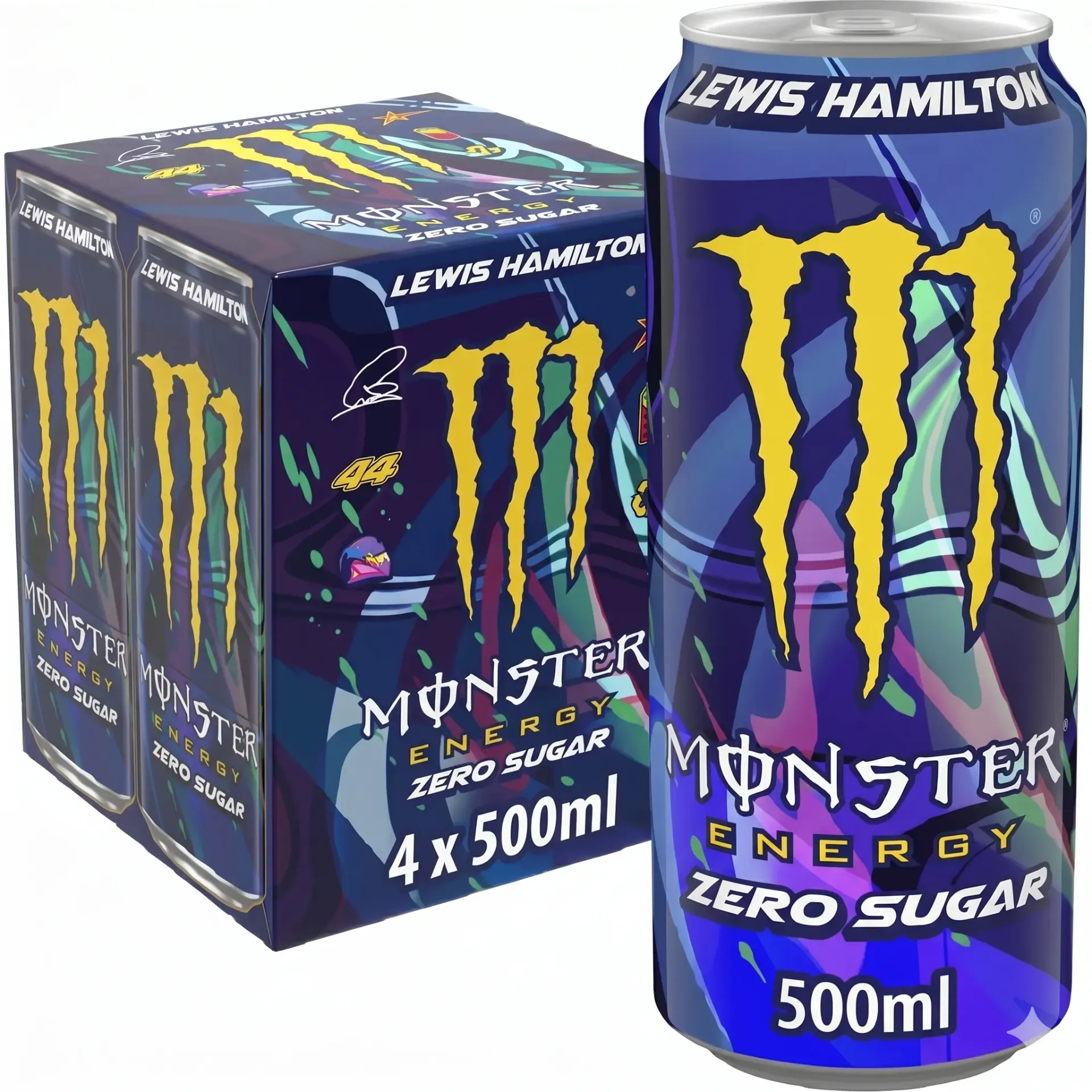 Monster Lewis Hamilton Zero Sugar Canette 4x50 Cl