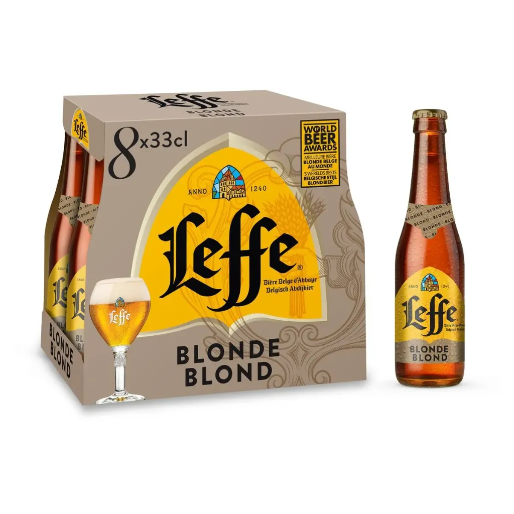 Leffe Blonde Bouteille 8x33 Cl (Consigne 0,80€ incluse)