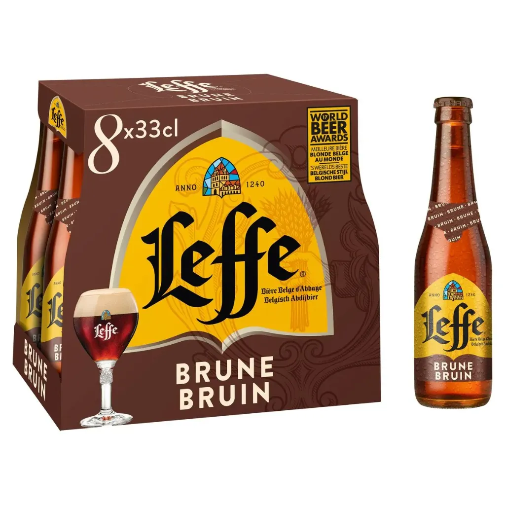 [LEF002] Leffe Brune Bouteille 8x33 Cl