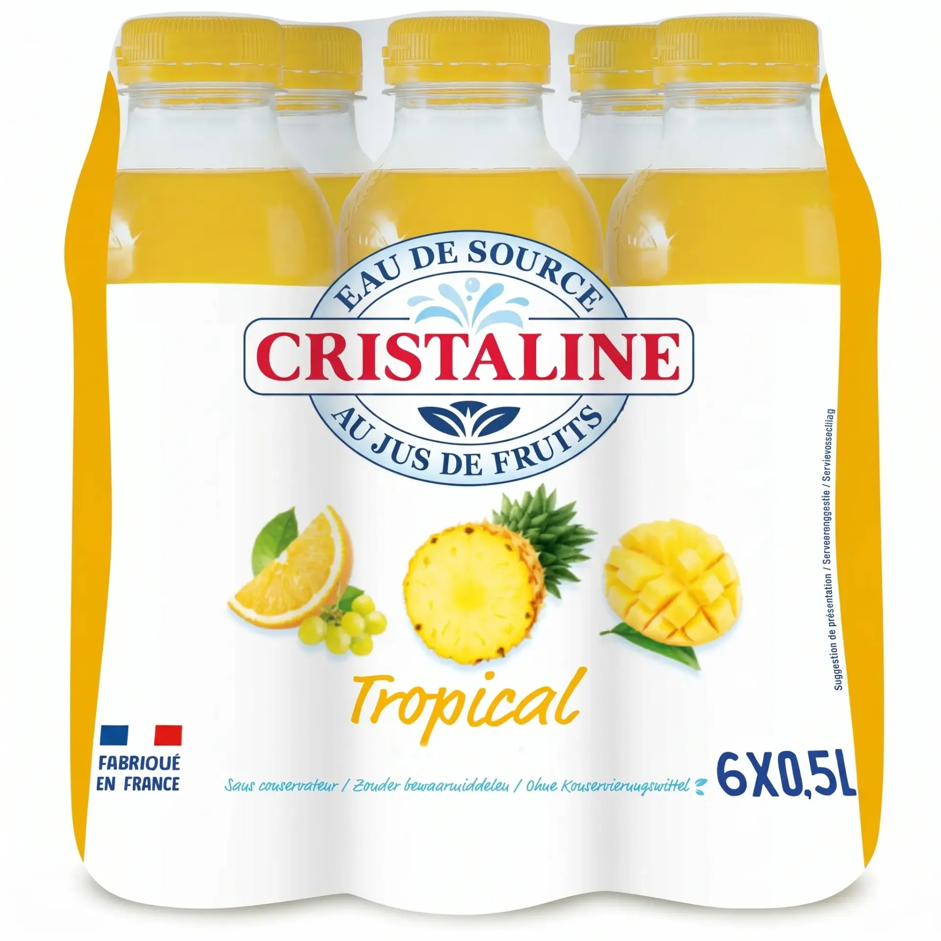 Cristaline Tropical Eau Aromatisée Bouteille 6x50 Cl