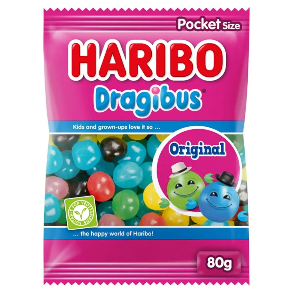Haribo Dragibus Original Pocket 80 Gr