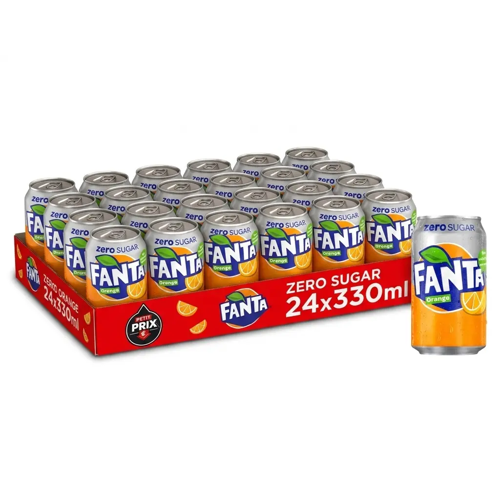 [FAN002] Fanta Orange Zero Sugar DK Canette 24x33 Cl