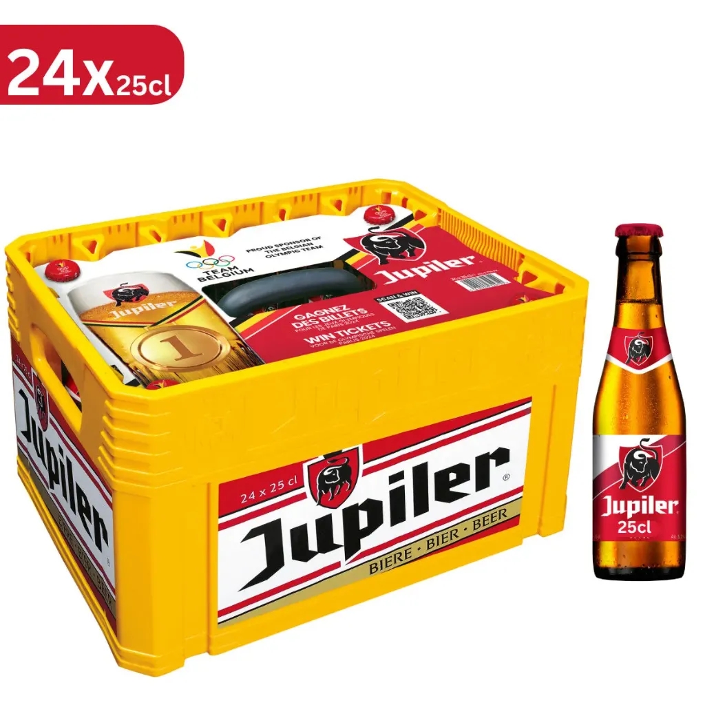 Jupiler 5,2% Casier Bouteille 24x25 Cl (Consigne 4,50€ Incluse)
