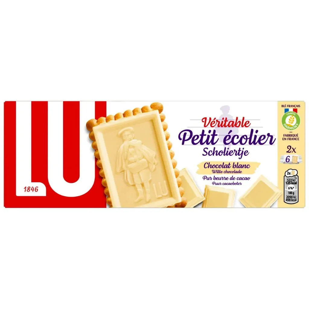 Lu Petit Écolier Chocolat Blanc Biscuits 150 Gr
