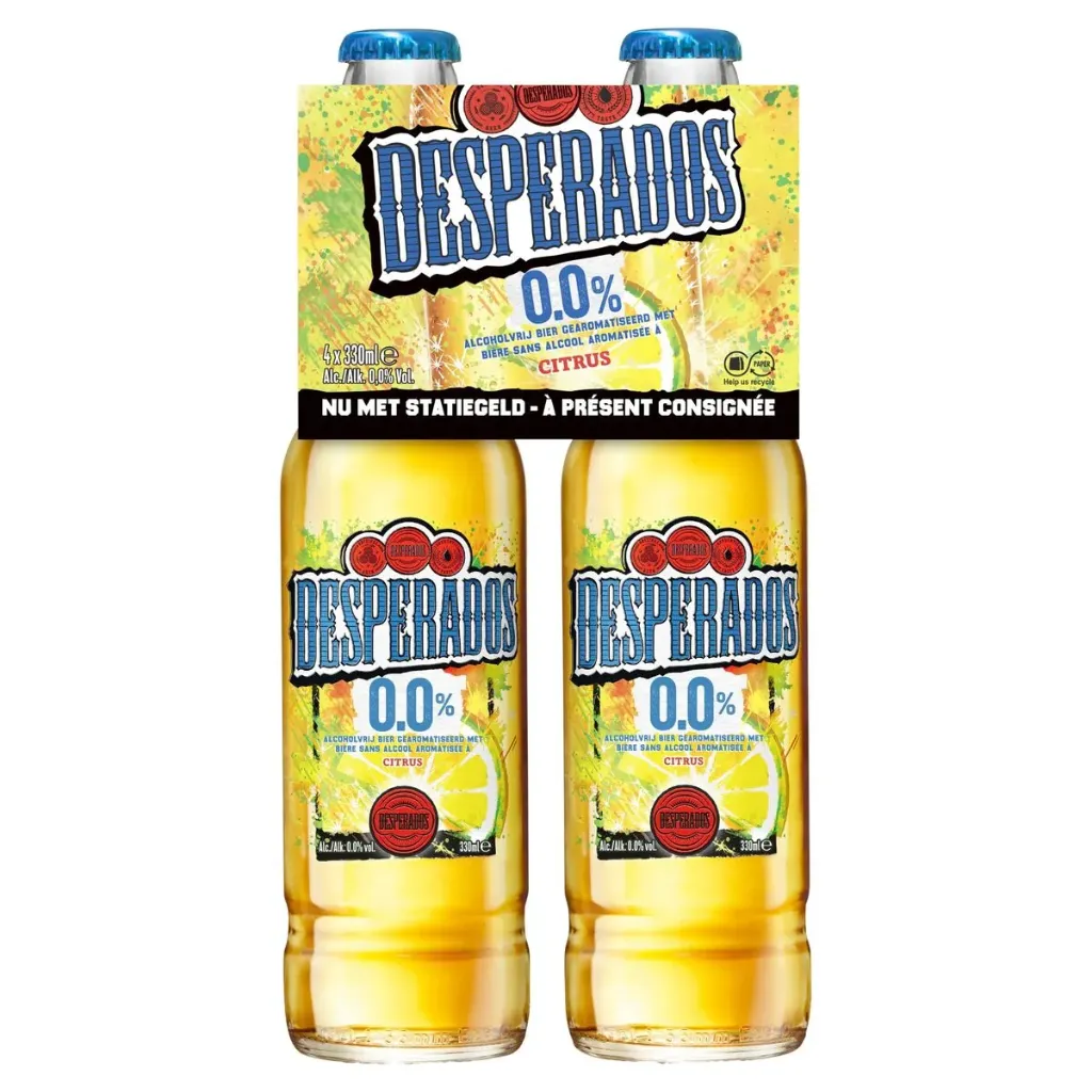 Desperados 0% Bouteille 4x33 Cl (Consigne 0,40€ Incluse)
