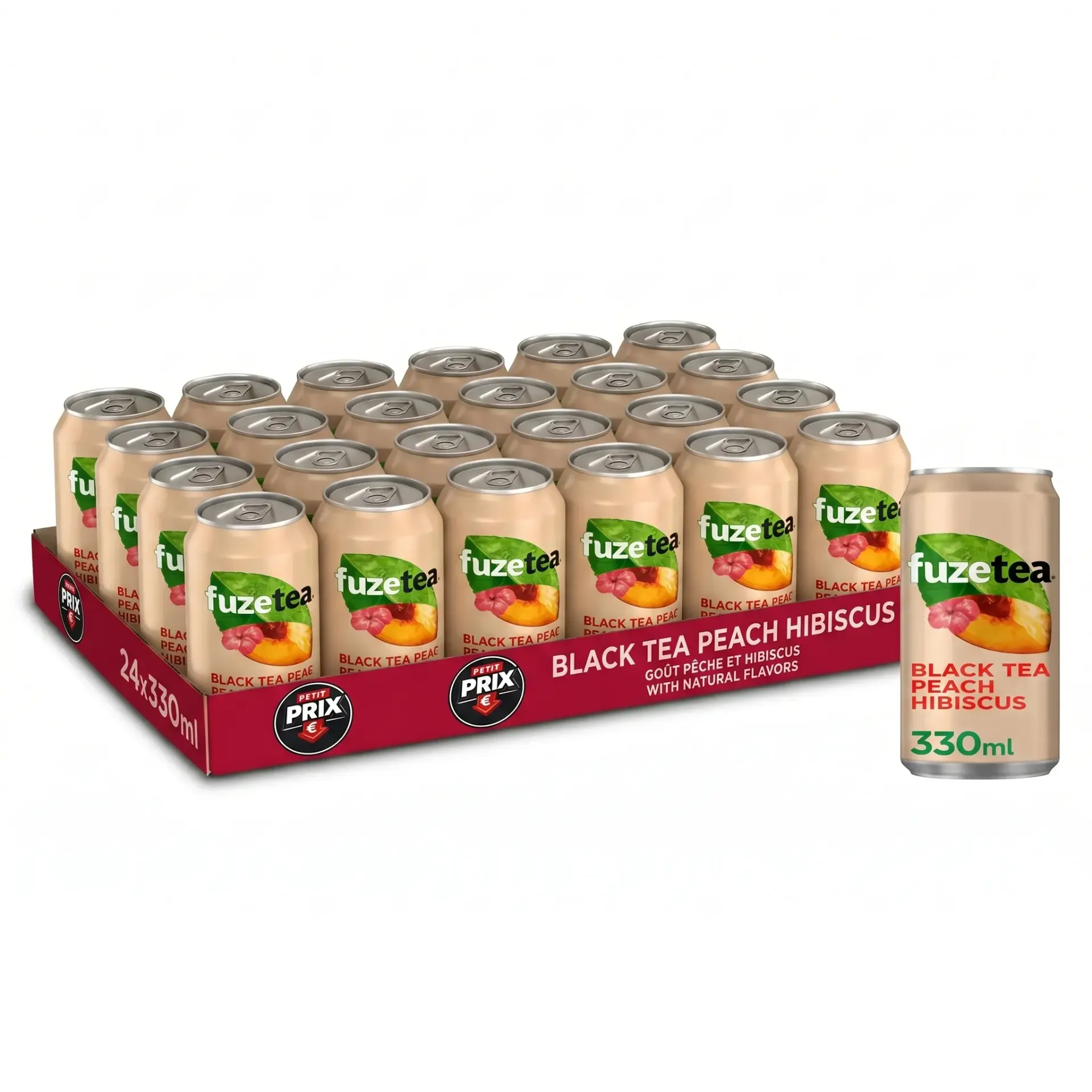Fuze Tea Black Peach Hibiscus Canette 24x33 Cl