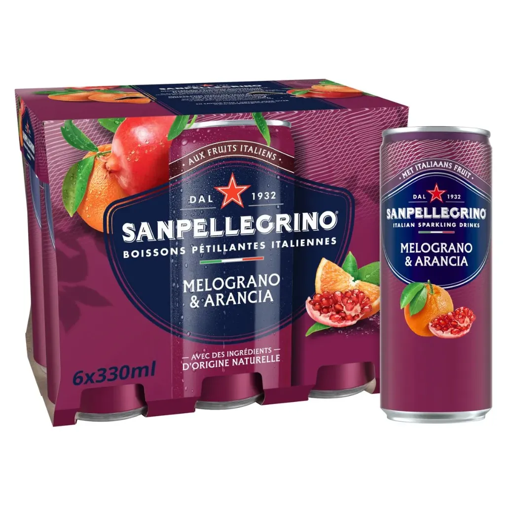 San Pellegrino Melograno & Arancia Canette 6x33 Cl