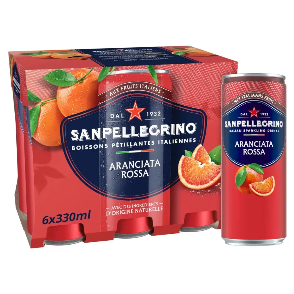 San Pellegrino Aranciata Rossa Canette 6x33 Cl