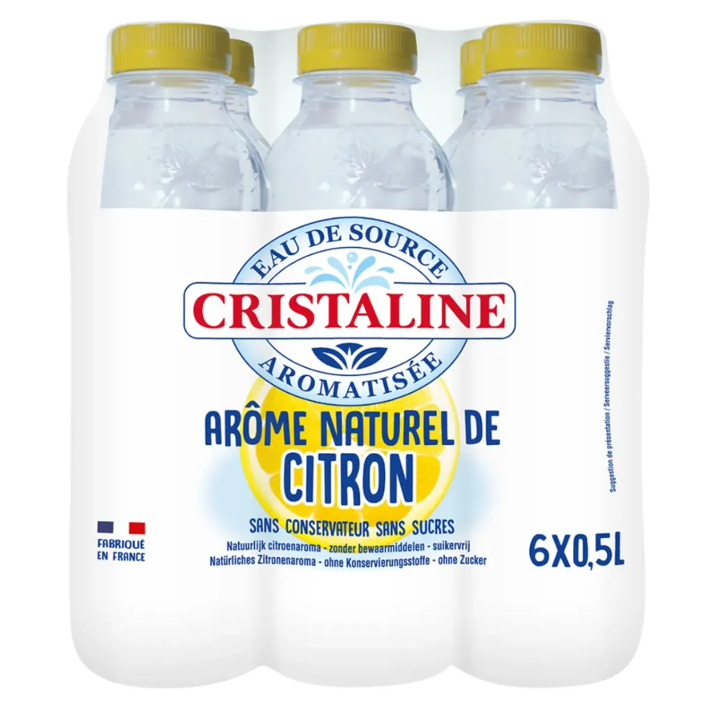 Cristaline Citron Eau Aromatisée Bouteille 6x50 Cl