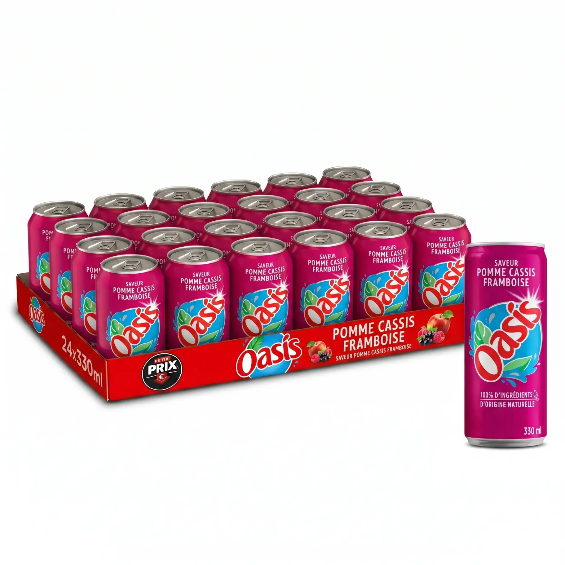 [OAS002] Oasis Pomme Cassis Framboise Canette 24x33 Cl