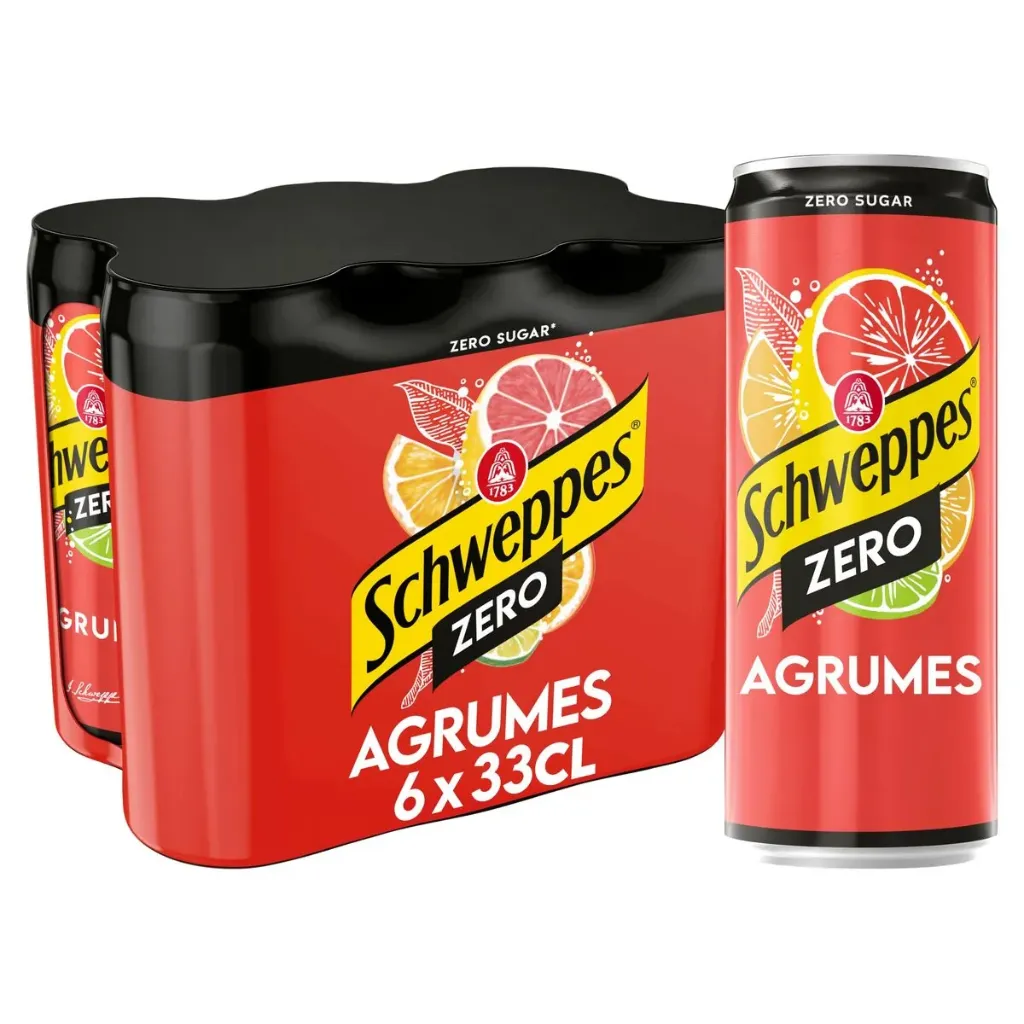 Schweppes Agrumes Zéro Canette 6x33 Cl