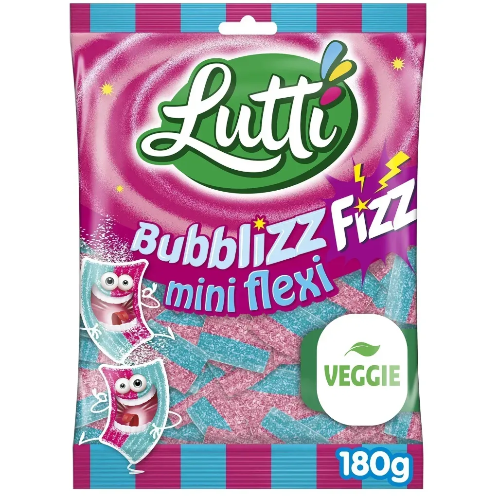 Lutti Bubblizz Fizz Mini Flexi Bonbons 180 Gr