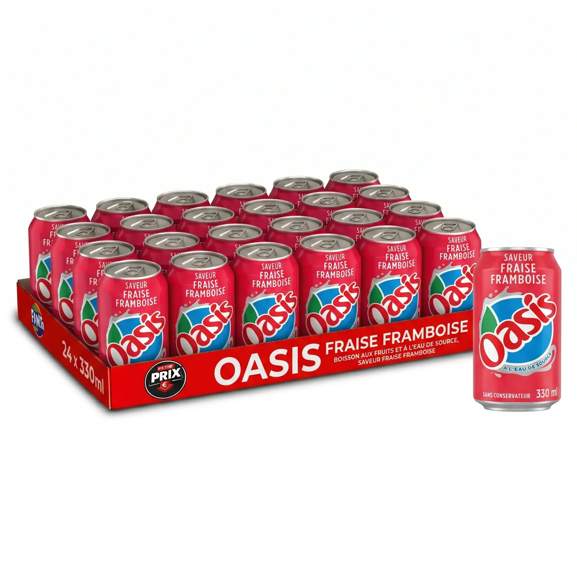 Oasis Fraise Framboise Canette 24x33 Cl