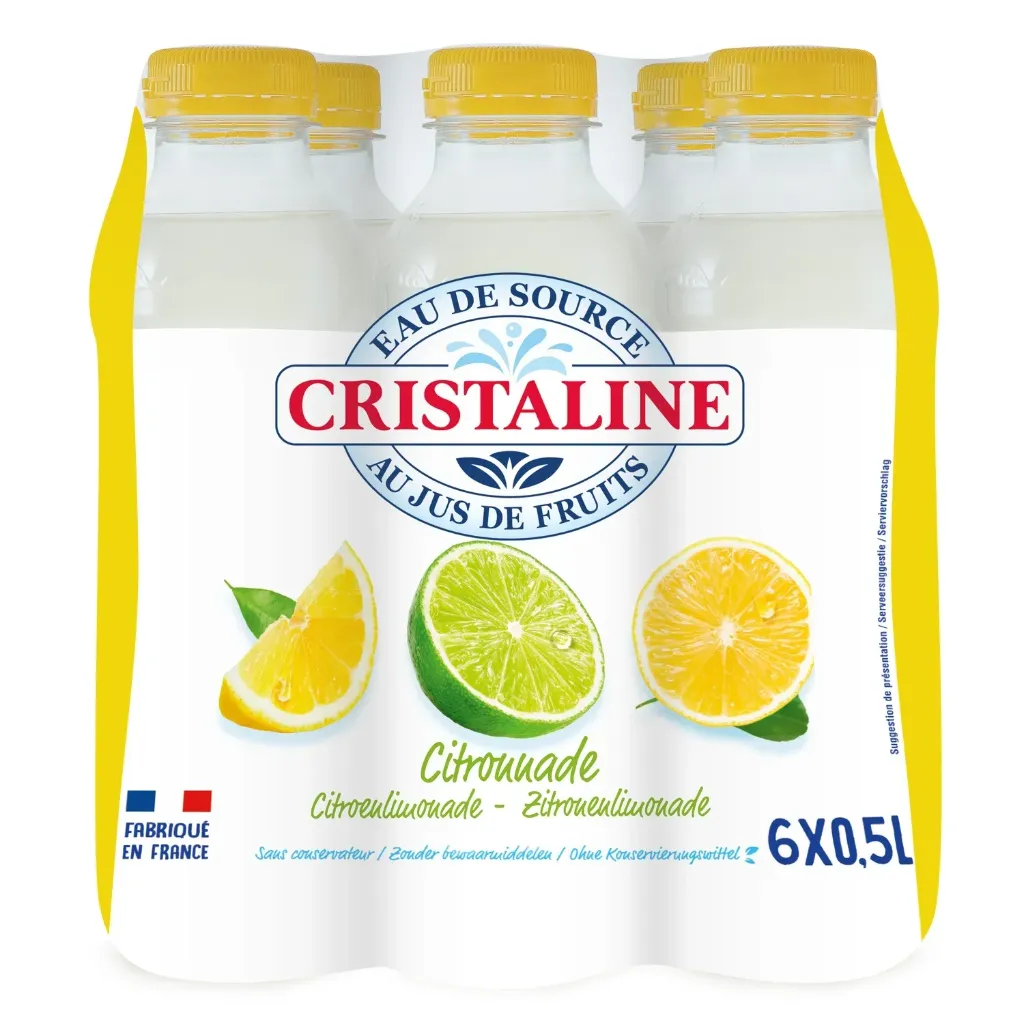Cristaline Citronnade Eau Aromatisée Bouteille 6x50 Cl