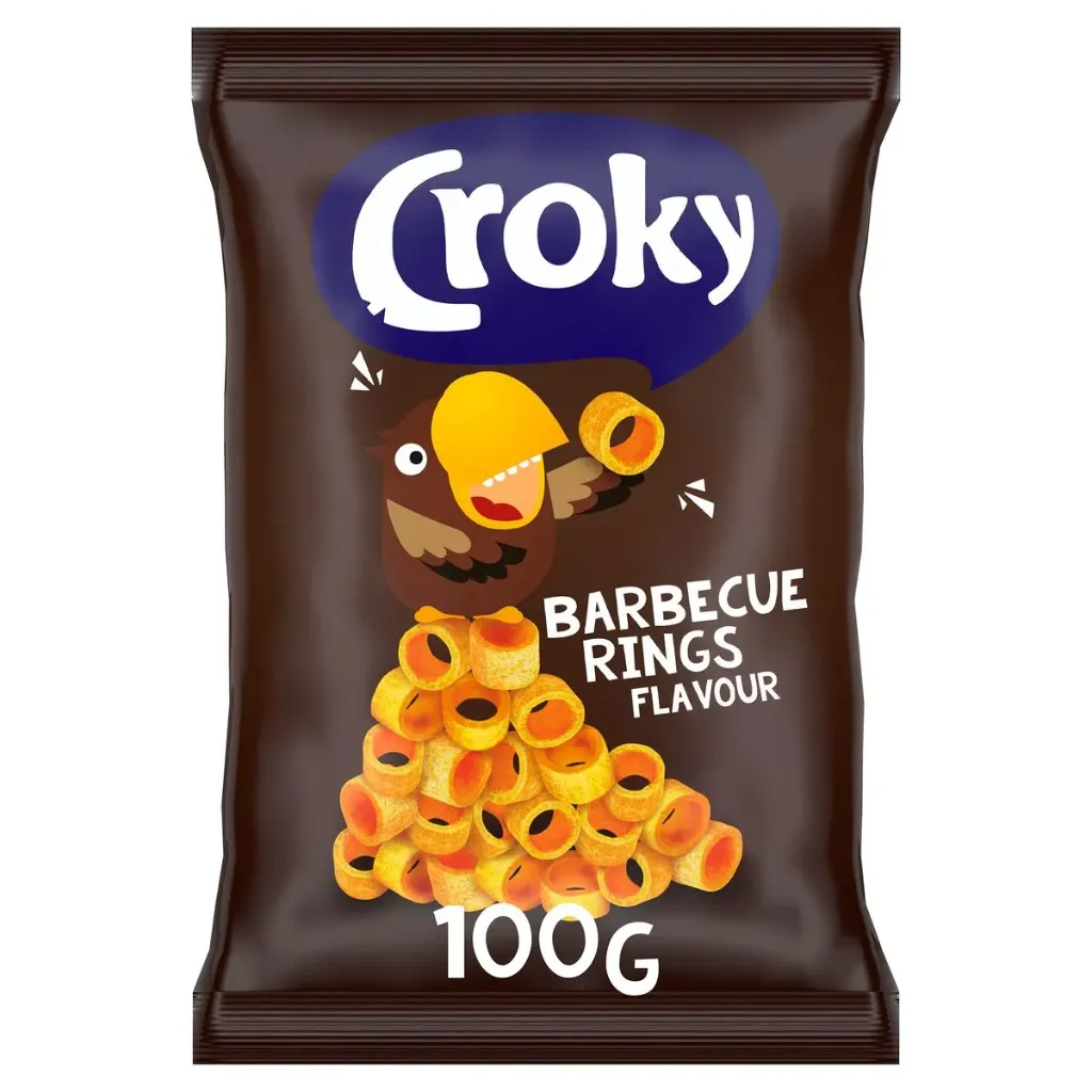 Croky Barbecue Rings Chips 100 Gr