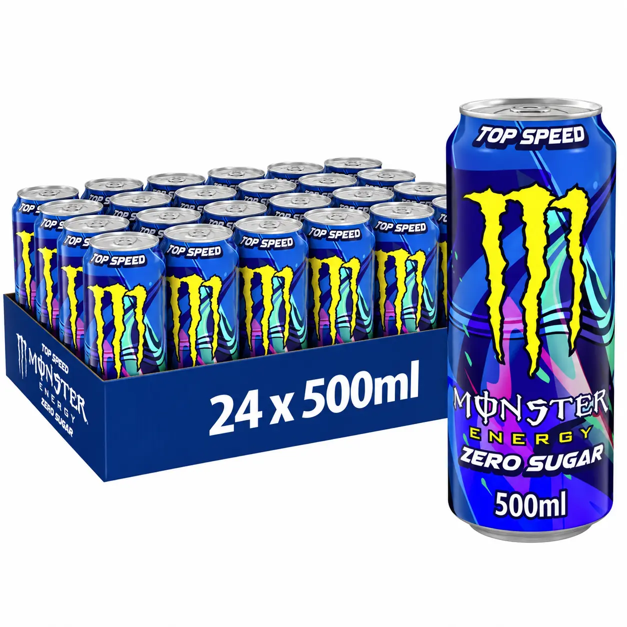Monster Top Speed Zéro Sugar Canette 24x50 Cl