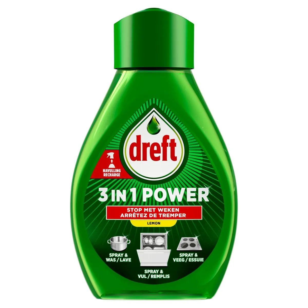Dreft 3en1 Power Lemon Recharge Spray Vaisselle 500 Ml