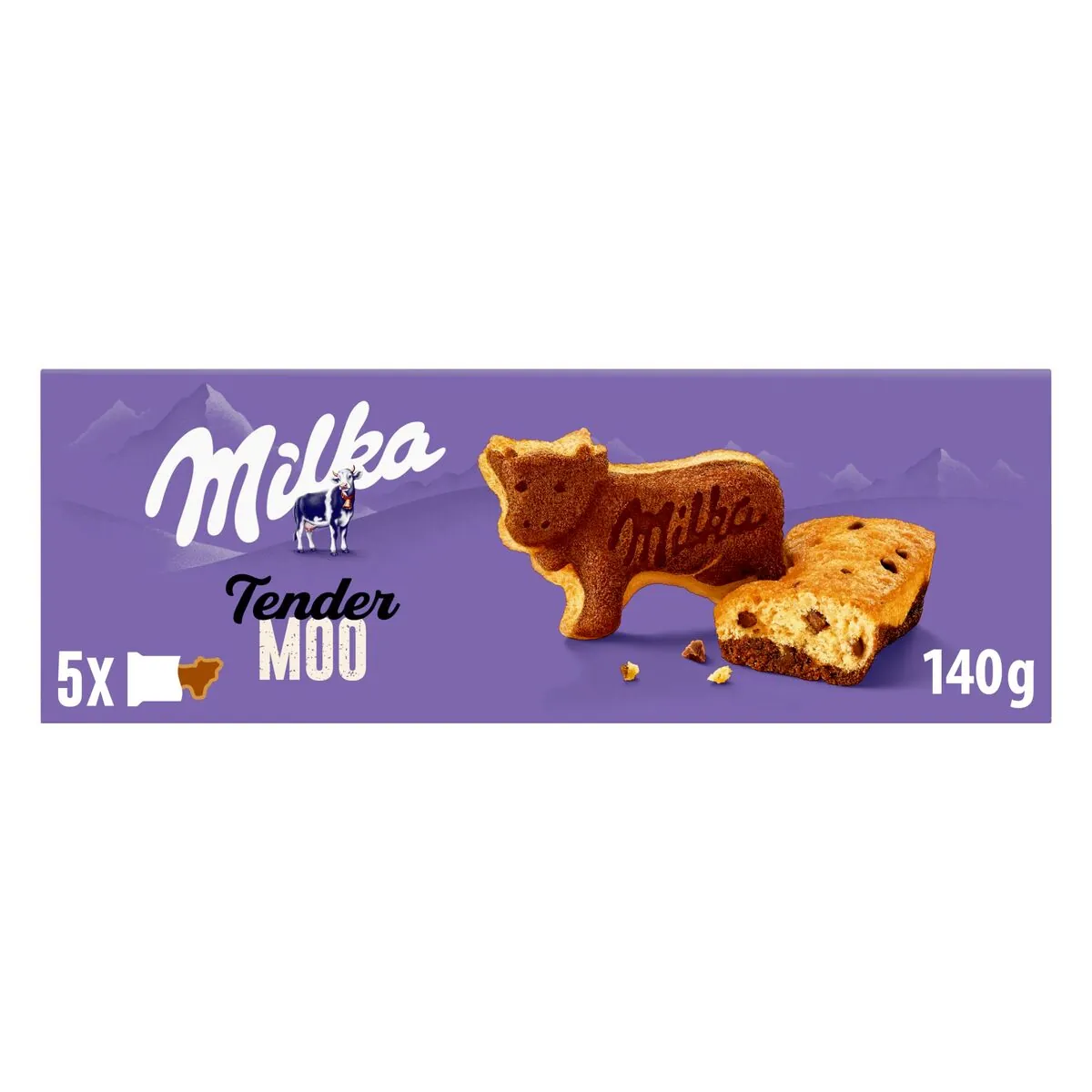 Milka Tender Moo Gâteaux Chocolat 5x28 Gr