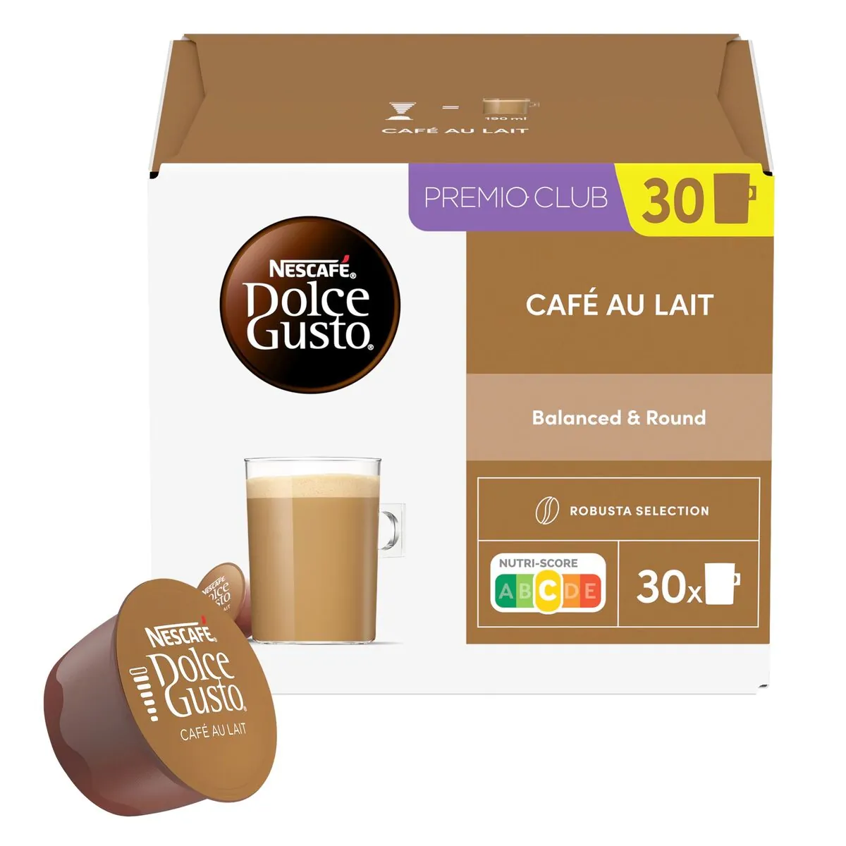 Nescafé Dolce Gusto Café au Lait 30 Capsules 300 Gr