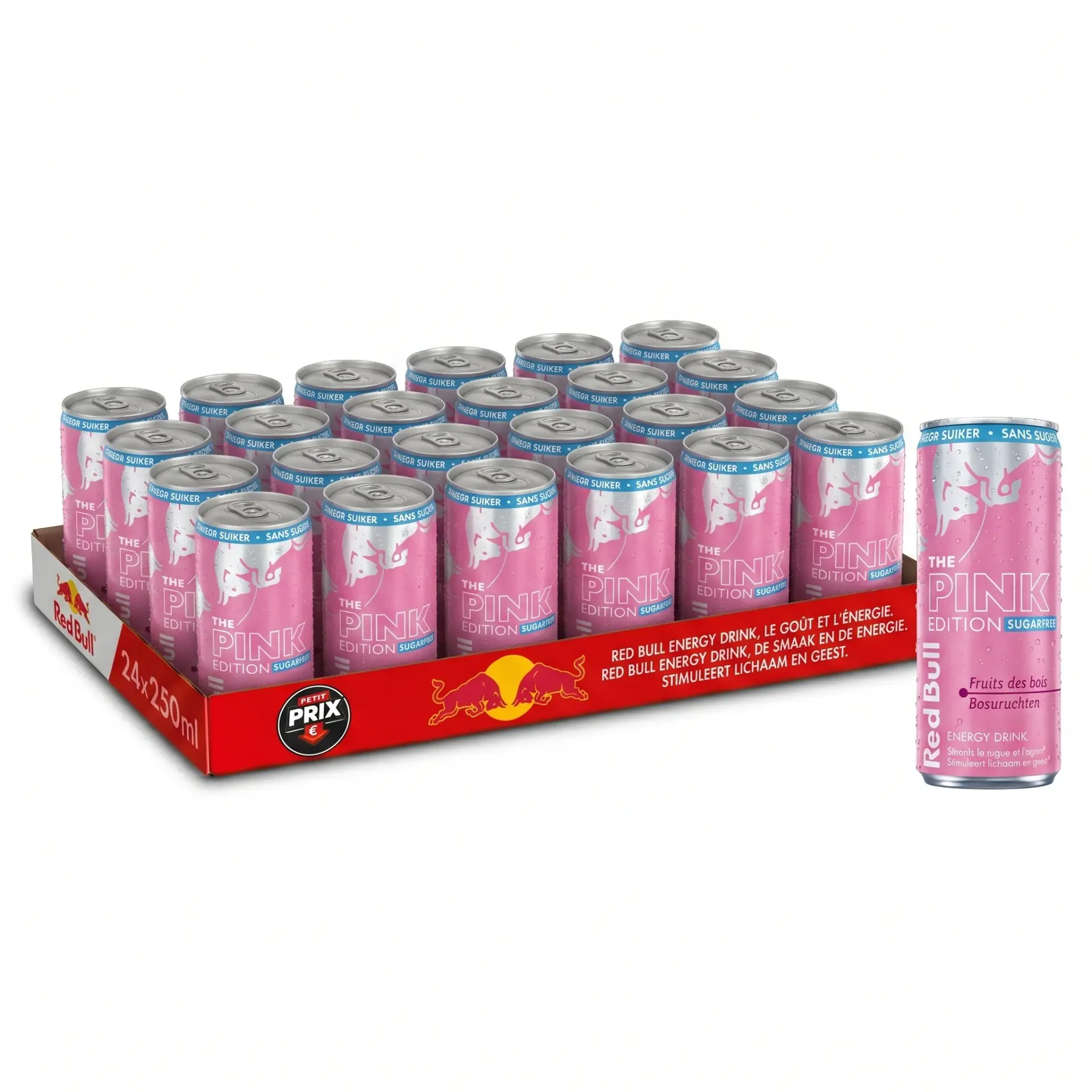 Red Bull Pink Zero Sugar Fruits des Bois Canette 24x25 Cl