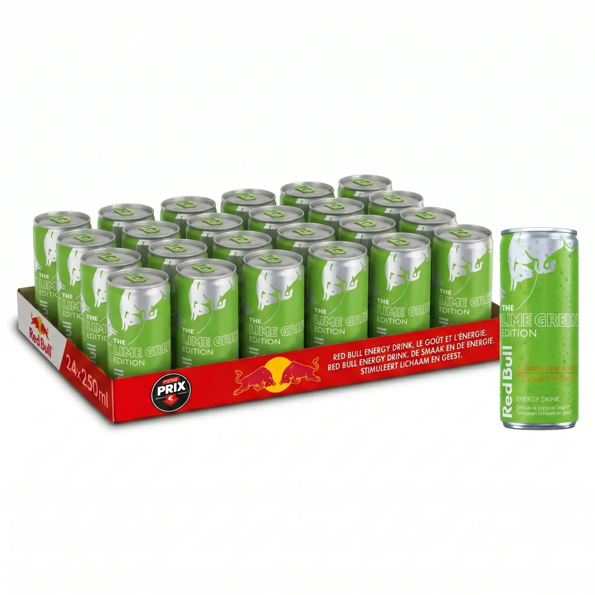 Red Bull Lime Green Curuba Fleur de Sureau Canette 24x25 Cl